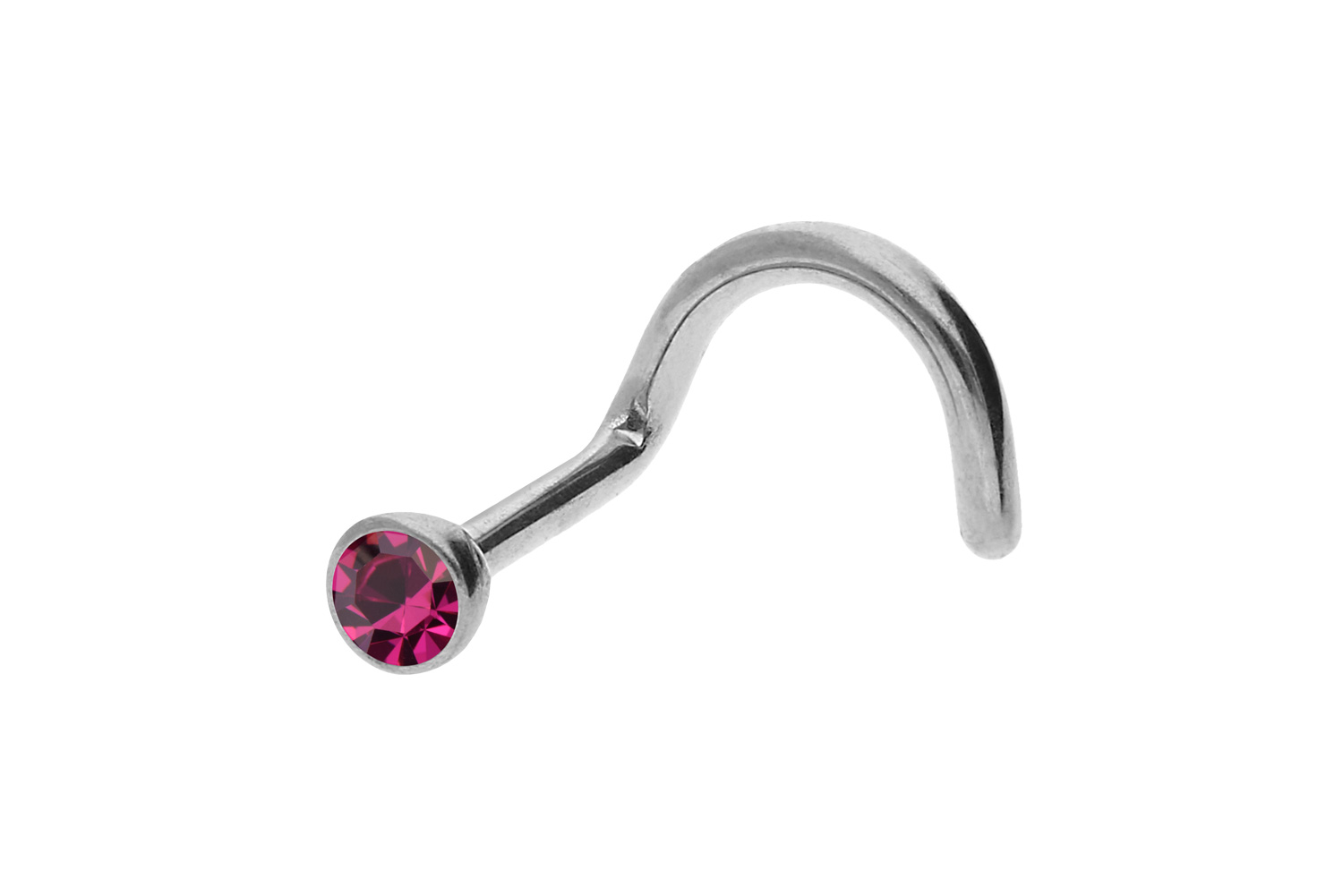 Chirurgenstahl Nasenstecker Nasenpiercing Spirale KRISTALL ++SALE++